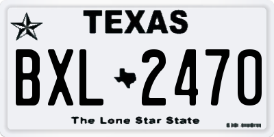 TX license plate BXL2470