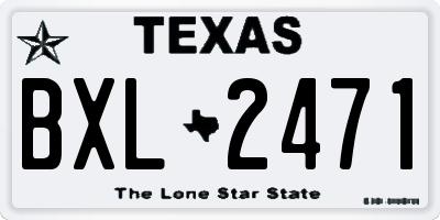 TX license plate BXL2471