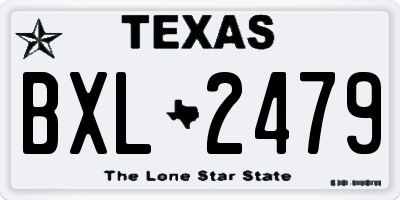 TX license plate BXL2479