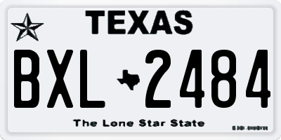 TX license plate BXL2484