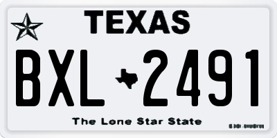 TX license plate BXL2491