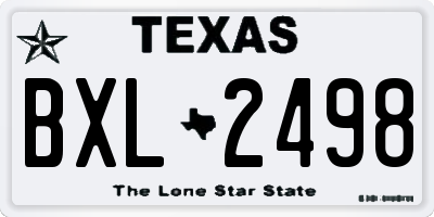 TX license plate BXL2498