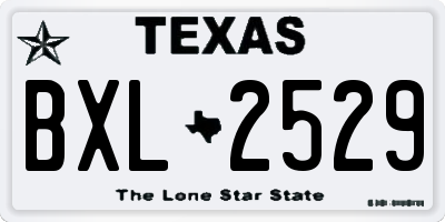 TX license plate BXL2529