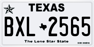TX license plate BXL2565