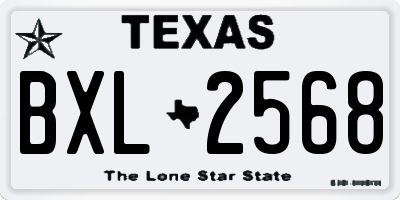 TX license plate BXL2568