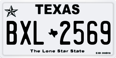 TX license plate BXL2569