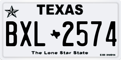 TX license plate BXL2574