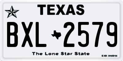 TX license plate BXL2579
