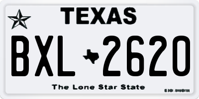 TX license plate BXL2620