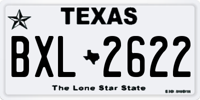 TX license plate BXL2622