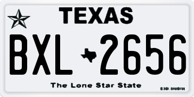 TX license plate BXL2656