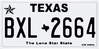 TX license plate BXL2664