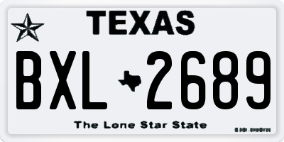 TX license plate BXL2689