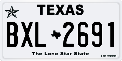 TX license plate BXL2691