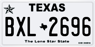 TX license plate BXL2696