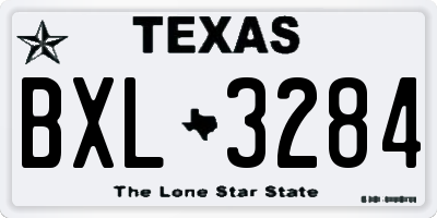 TX license plate BXL3284
