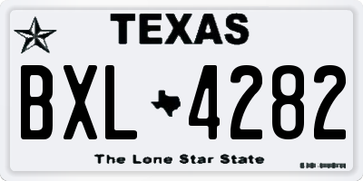 TX license plate BXL4282