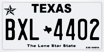 TX license plate BXL4402