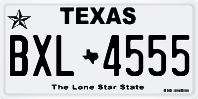 TX license plate BXL4555