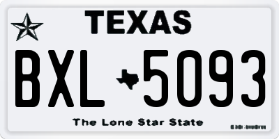 TX license plate BXL5093