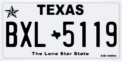 TX license plate BXL5119