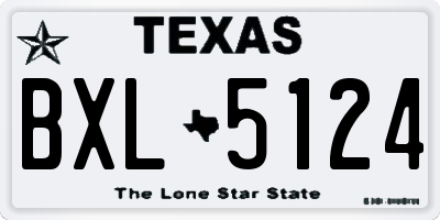 TX license plate BXL5124