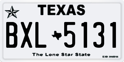 TX license plate BXL5131
