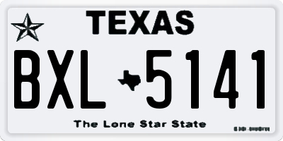 TX license plate BXL5141