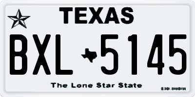 TX license plate BXL5145