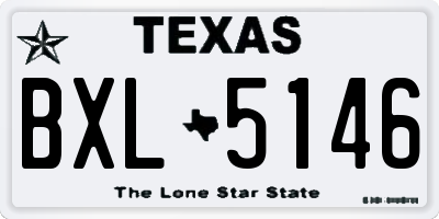 TX license plate BXL5146