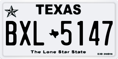 TX license plate BXL5147