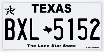 TX license plate BXL5152