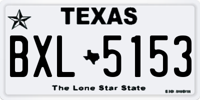 TX license plate BXL5153