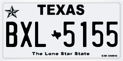 TX license plate BXL5155