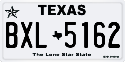 TX license plate BXL5162