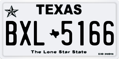 TX license plate BXL5166