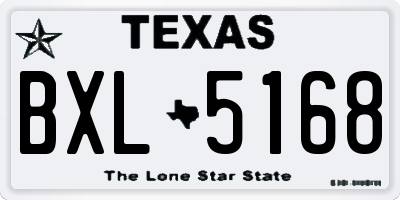 TX license plate BXL5168