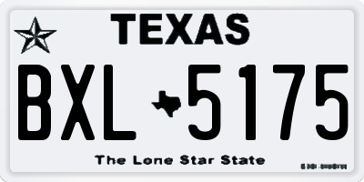 TX license plate BXL5175
