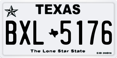 TX license plate BXL5176