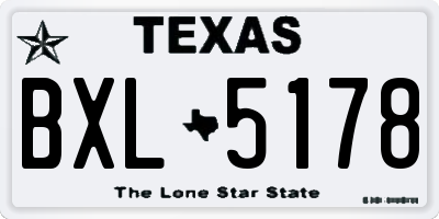 TX license plate BXL5178
