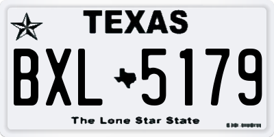 TX license plate BXL5179