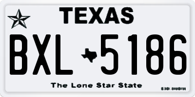 TX license plate BXL5186