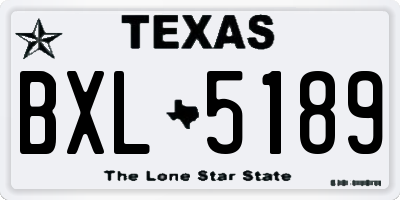 TX license plate BXL5189