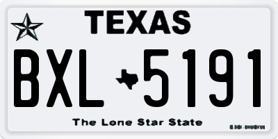 TX license plate BXL5191