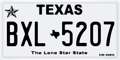 TX license plate BXL5207