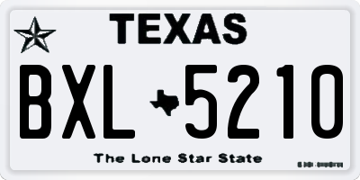 TX license plate BXL5210