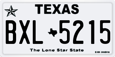 TX license plate BXL5215