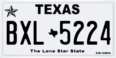 TX license plate BXL5224