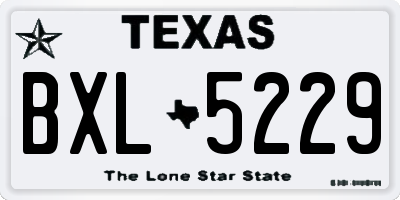 TX license plate BXL5229