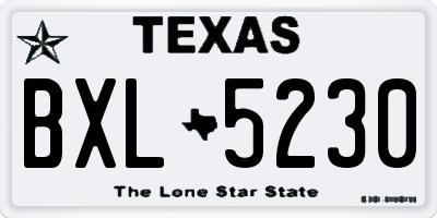 TX license plate BXL5230